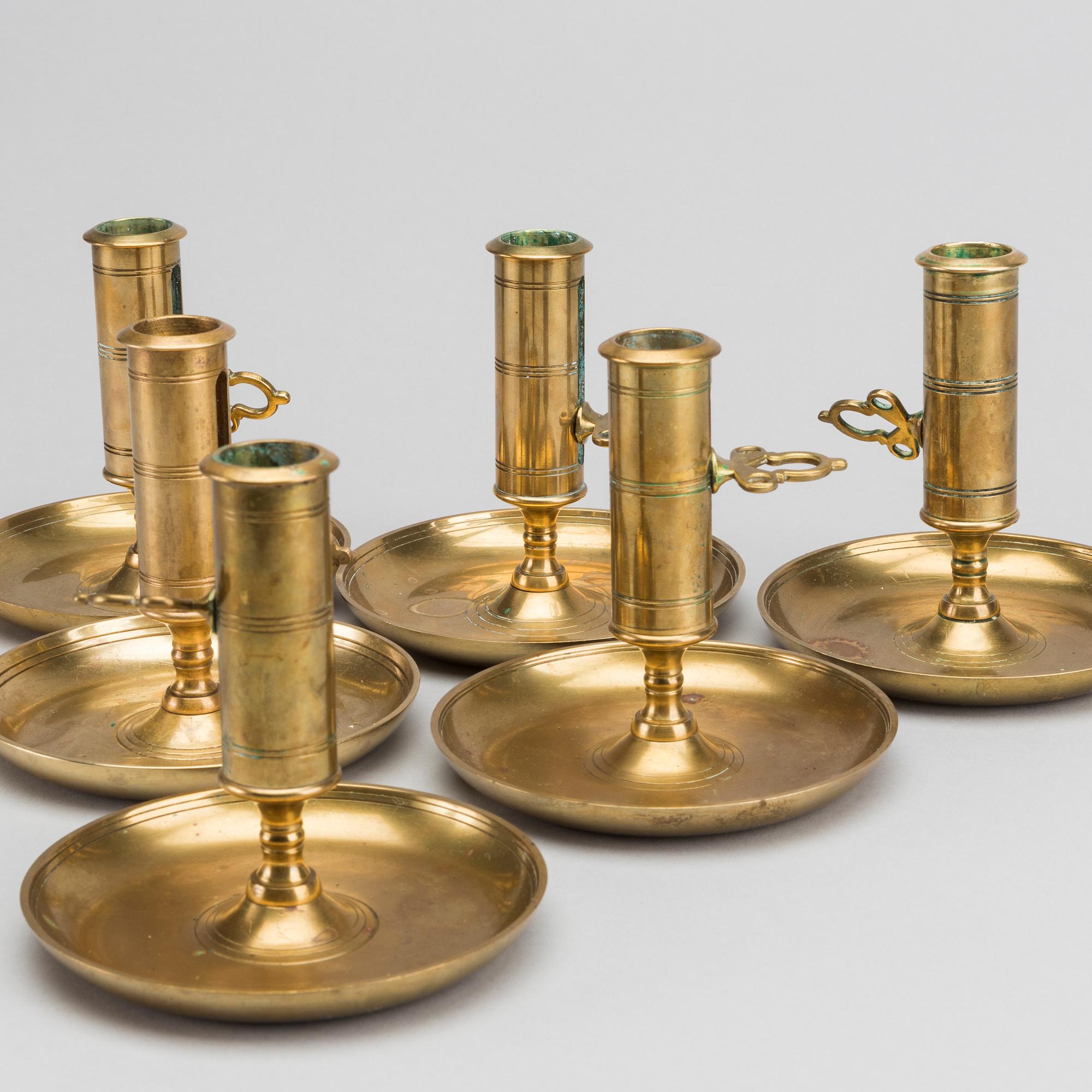 SIX SWEDISH CANDLESTICK BY SKULTUNA.