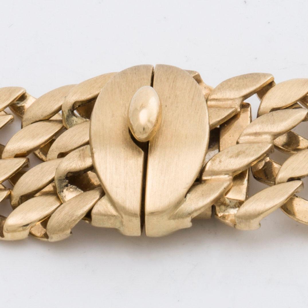 COLLIER 18K matterat guld, 50,4 g.