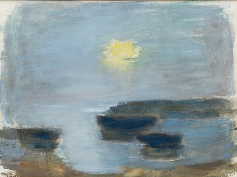 Gustav Rudberg, "Evening in Kyrkbacken's Harbour.".