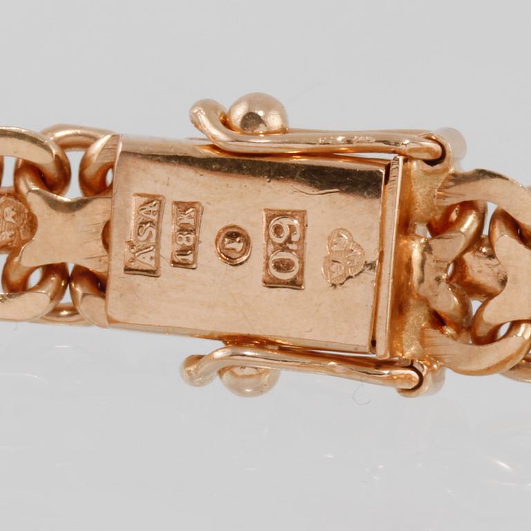 ARMLÄNK, 18K guld, ÄSA, Stockholm, 1964. Vikt 24,1 gram.
