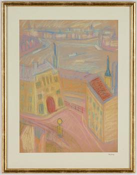 MAJ BRING, pastell on paper, signed with the estate stamp.
