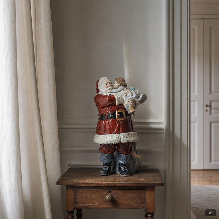 José Santaeulalia, figurine, "Santa, I've Been Good!", Lladró, Spain.