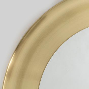 A brass famed mirror from Glas Mäster, Markaryd, second half of the 20th Century.