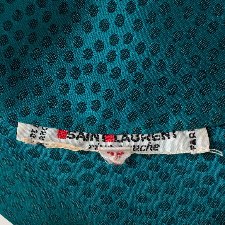 YVES SAINT LAURENT, knytblus, storlek 38.