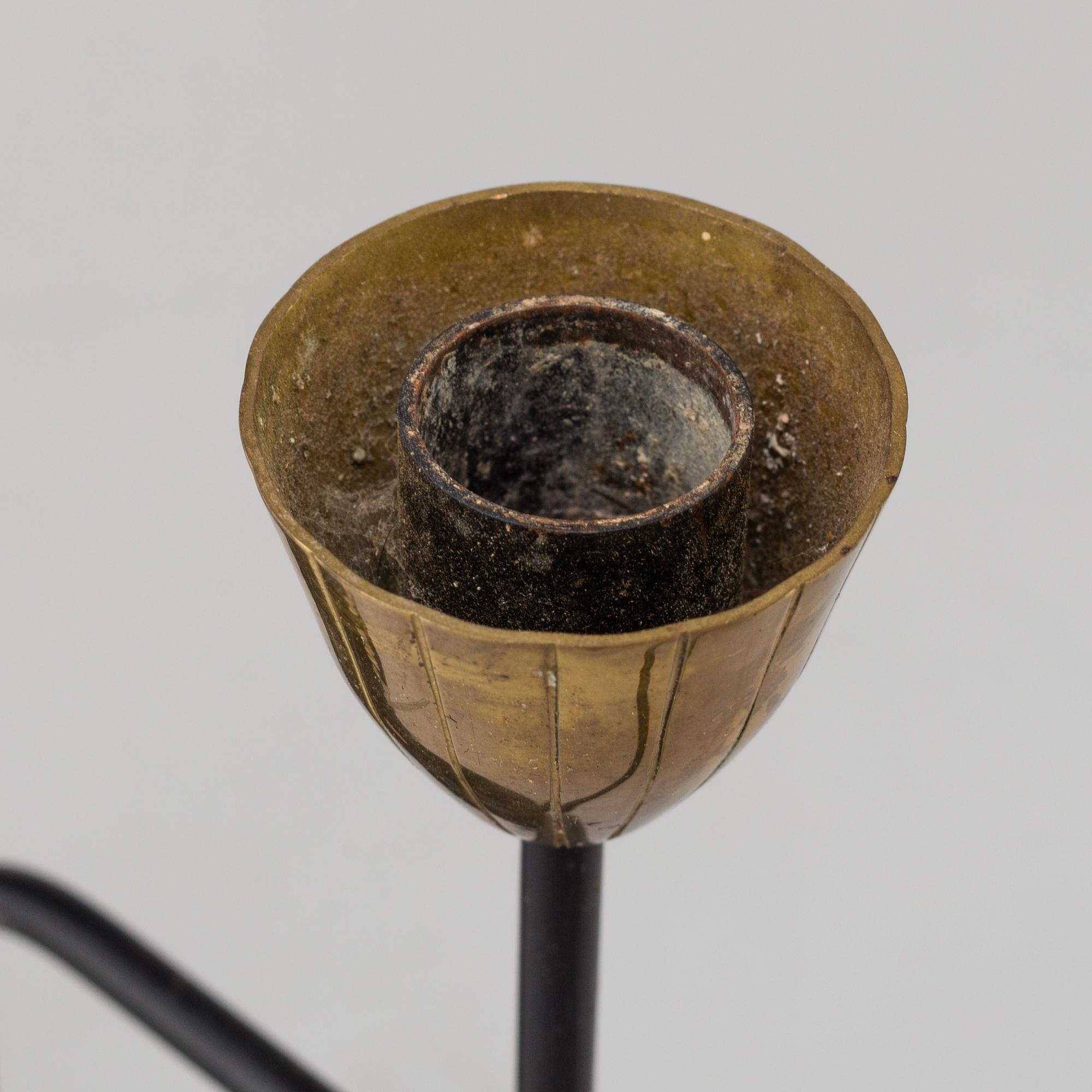 GUNNAR ANDER, a candelabrum, Ystad Metall, second half of the 20th century.