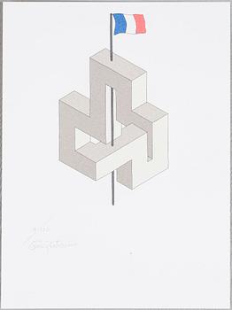 OSCAR REUTERSVÄRD. 15 st i mapp " European Impossible Figures " signerade och numrerade 19/90.