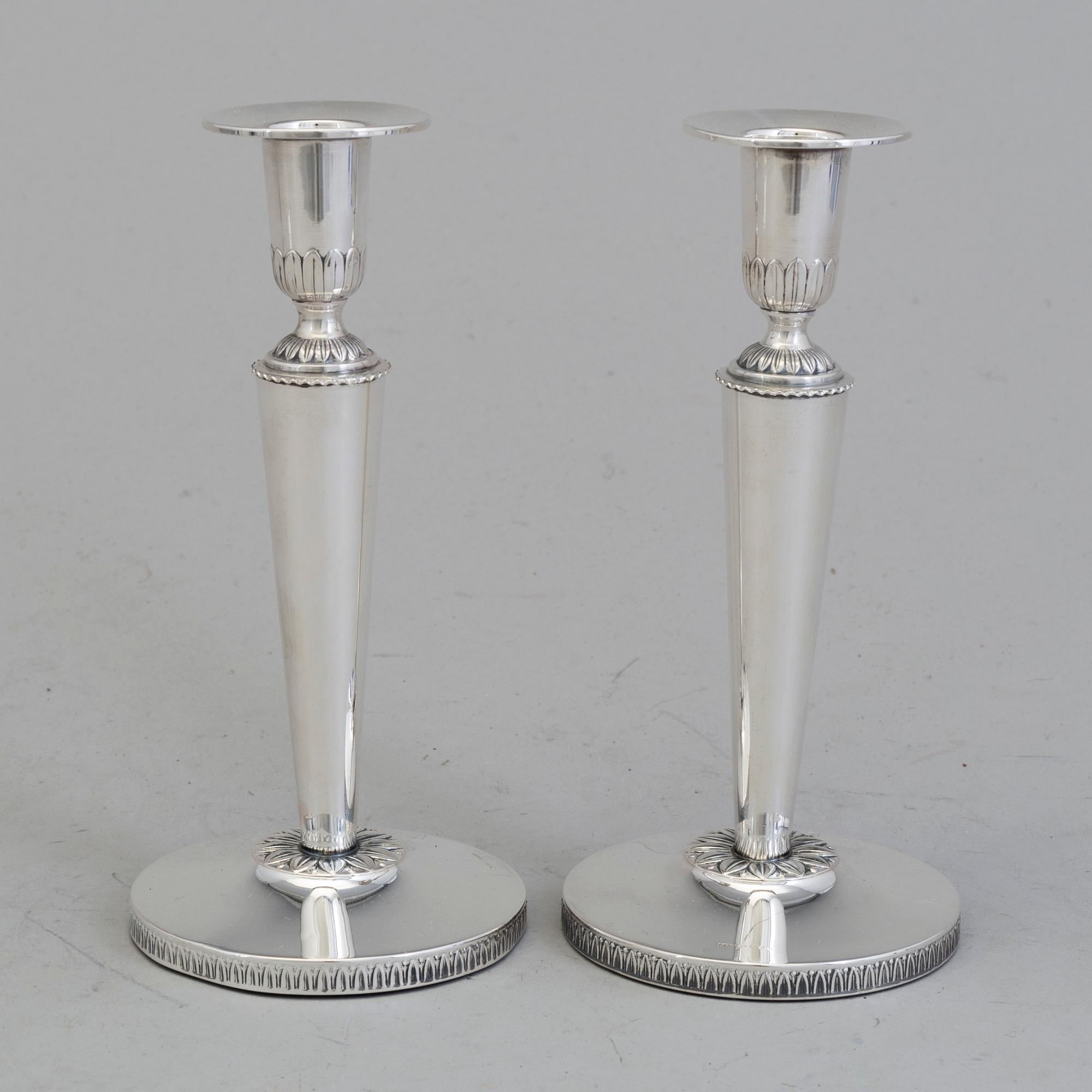 CANDLESTICKS, two pairs, second half of the 20th century.