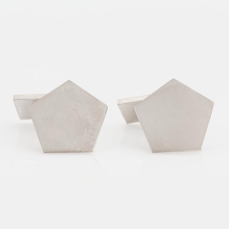 Wiwen Nilsson, a pair of sterling silver cuff-links, Lund, Sweden 1953.