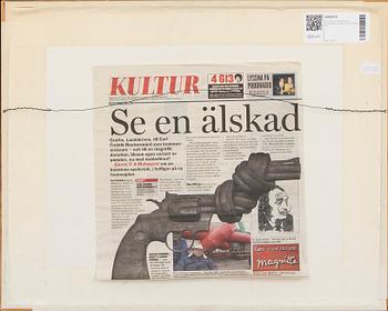 Carl Fredrik Reuterswärd, a signed lithograph.
