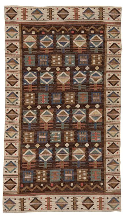 Märta Måås-Fjetterström, a 'Renaissance' drape, flat weave, c. 248 x 144 cm, signed MMF.