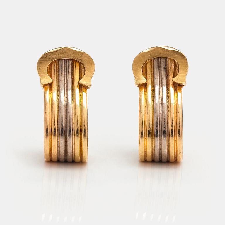 Cartier, Örhängen "Ressort CC", 18K gul-, röd och vitguld. Märkta Cartier, 976107.