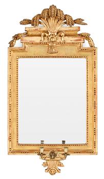 A pair of Gustavian two-light girandole mirrors by N. Meunier 1779.