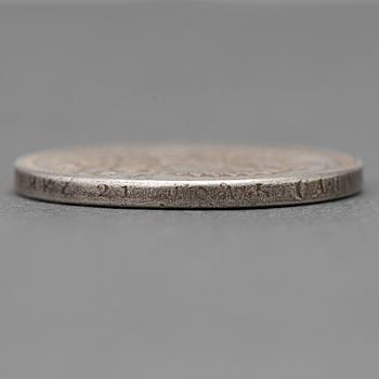 KOLIKKO, 1 RUPLA, hopeaa, Venäjä, Nikolai II, 1904.