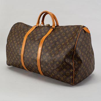 LOUIS VUITTON, a monogram canvas 'Keepall 60' weekend bag.