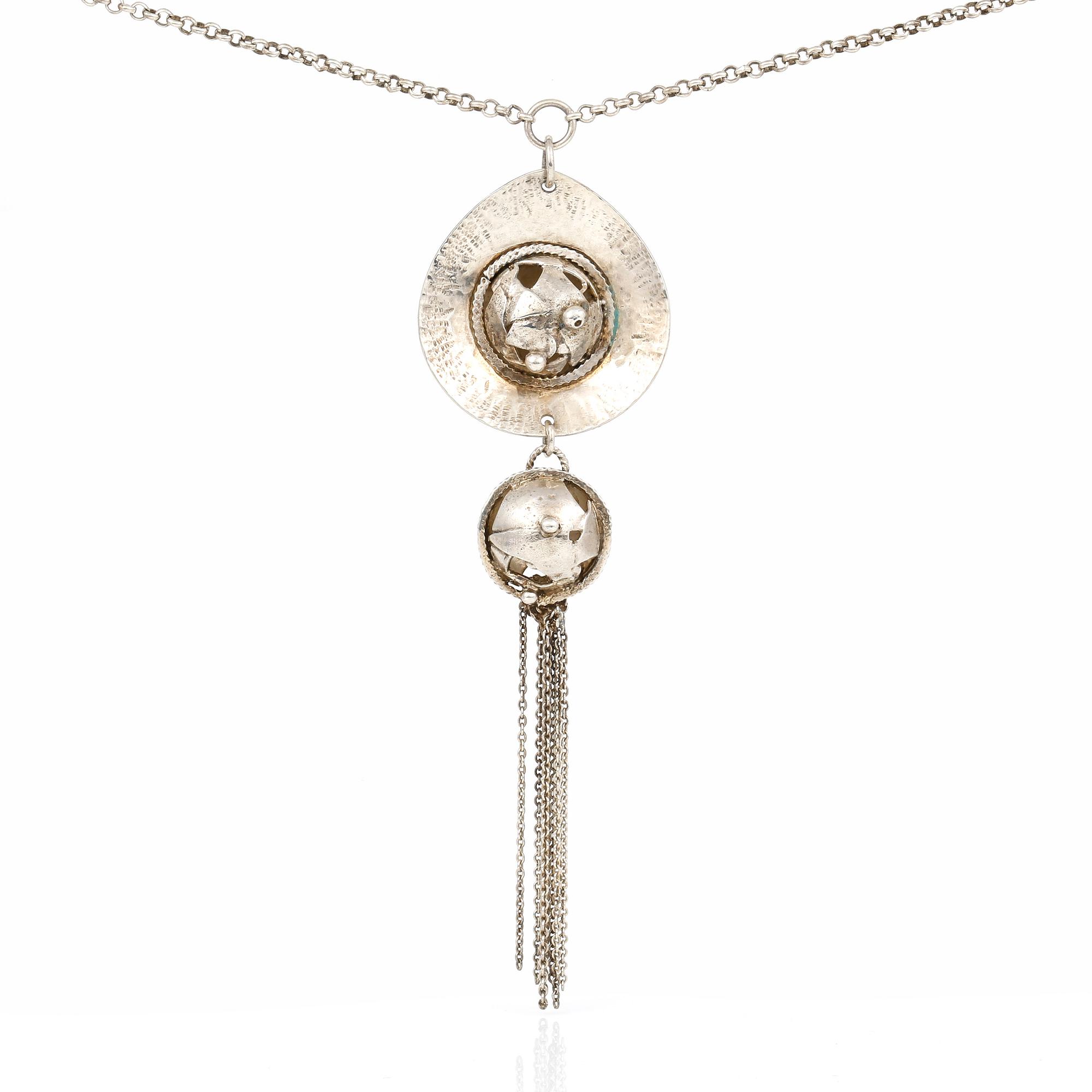 HALSBAND samt RING, silver, Rosa Taikon, Bernd Janousch, 1978. tot ca 50 gram.