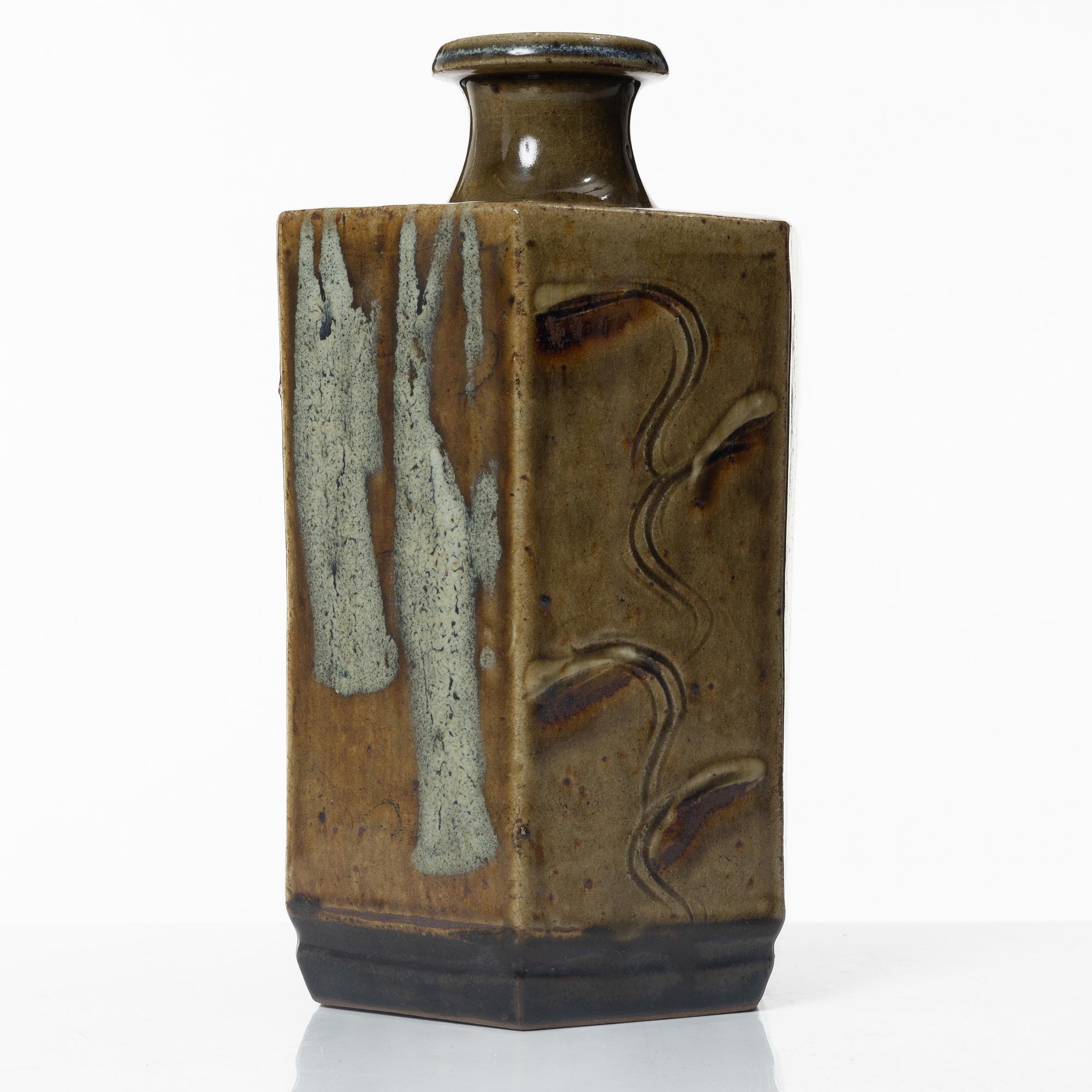 Totaro Sakuma, tillskriven, vas, Mashiko, Japan, 1900-tal.