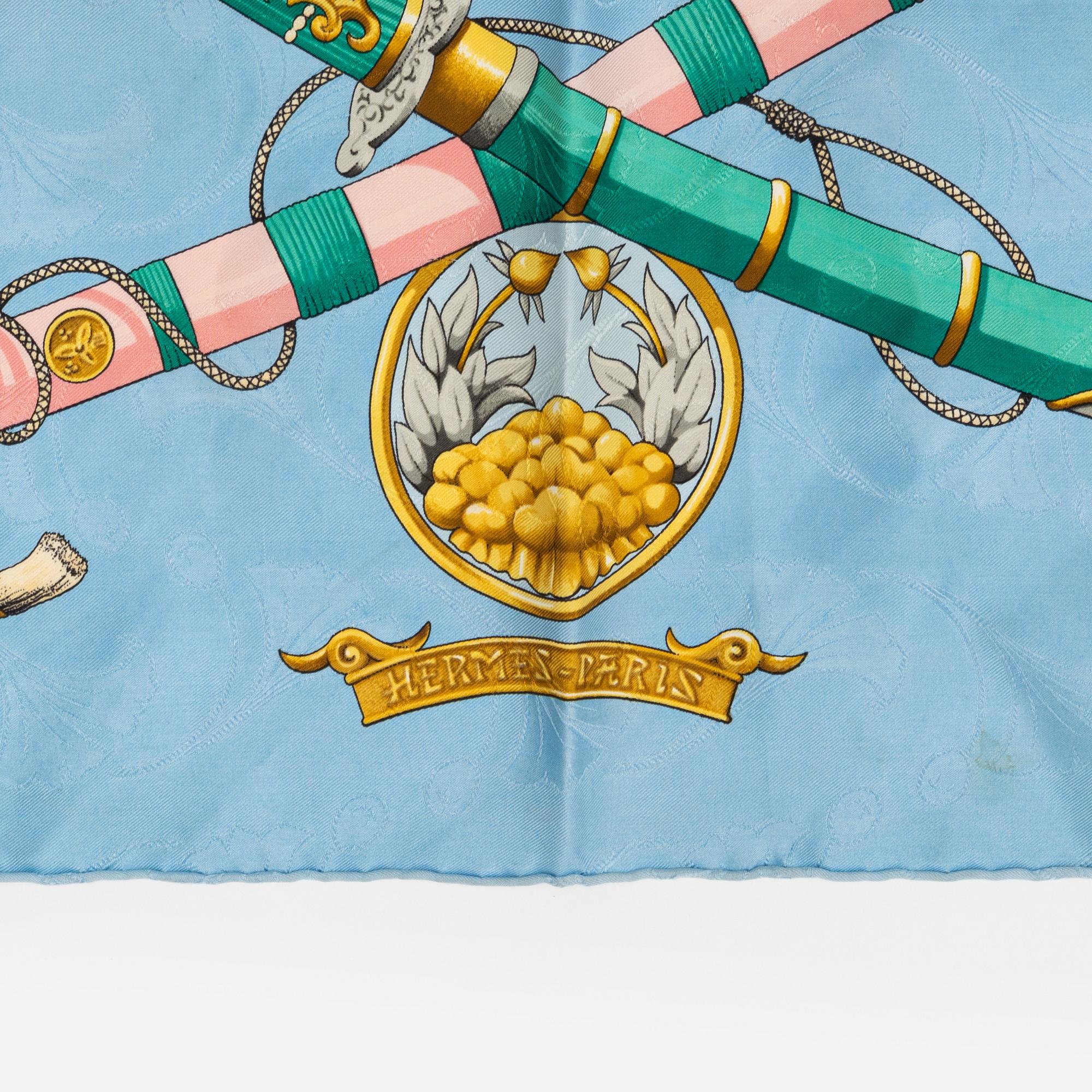 Hermès, a 'Daïmyo Princes Du Soleil Levant' silk scarf.
