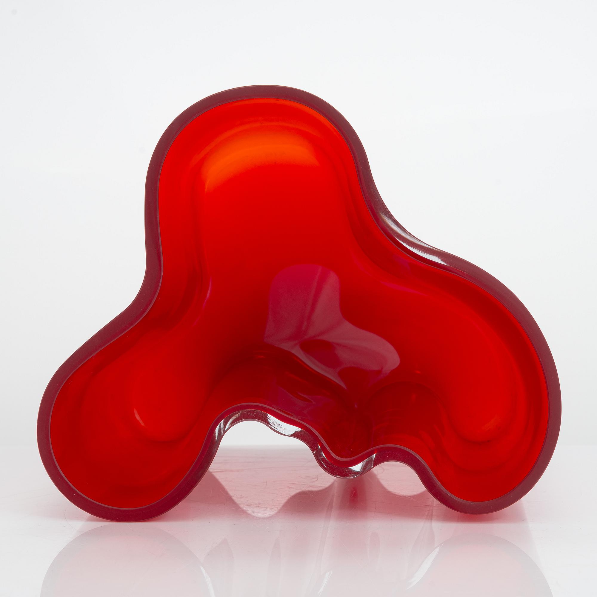 Alvar Aalto, vas, glas, modell 3030, signerad Alvar Aalto Iittala.