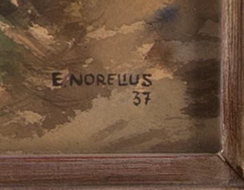 Einar Norelius, watercolour, signed and dated -37.