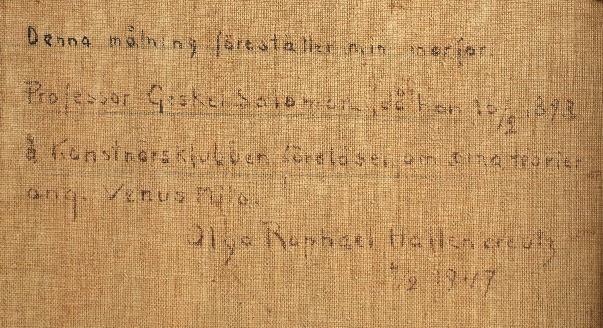 GUSTAF THEODOR WALLÉN, olja på duk.