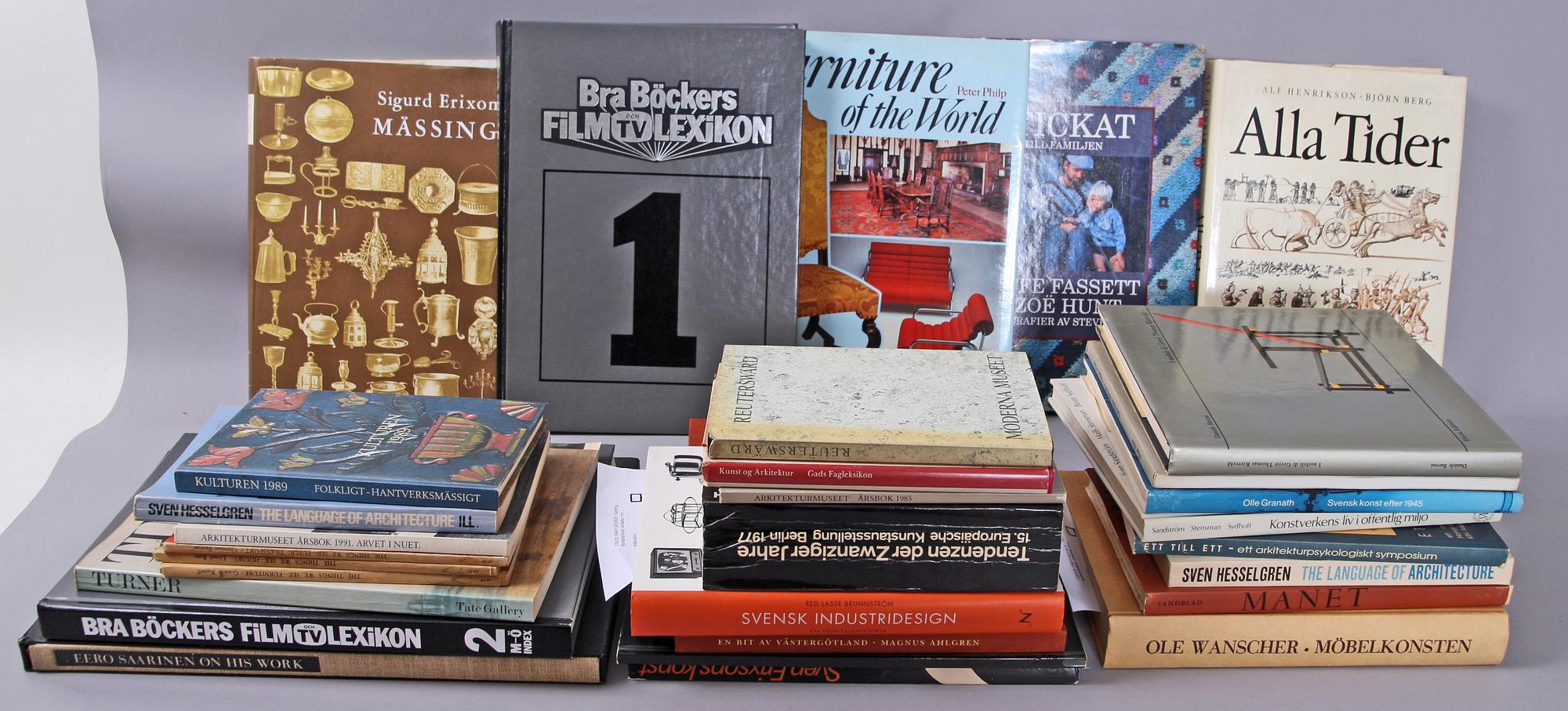 PARTI BÖCKER. I kartong. Konsthantverk, arkitektur mm.