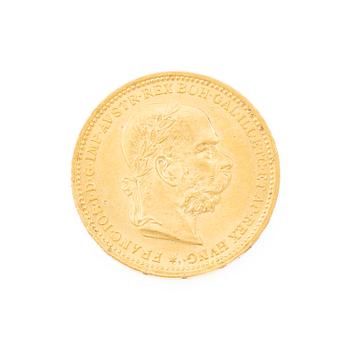Gold coin, Austria-Hungary, 20 Corona, 1893.