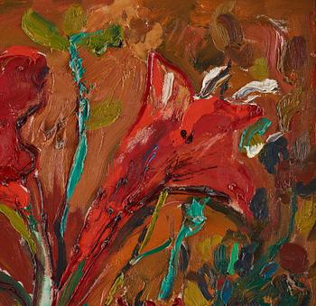 Albin Amelin, Still life with flowers.