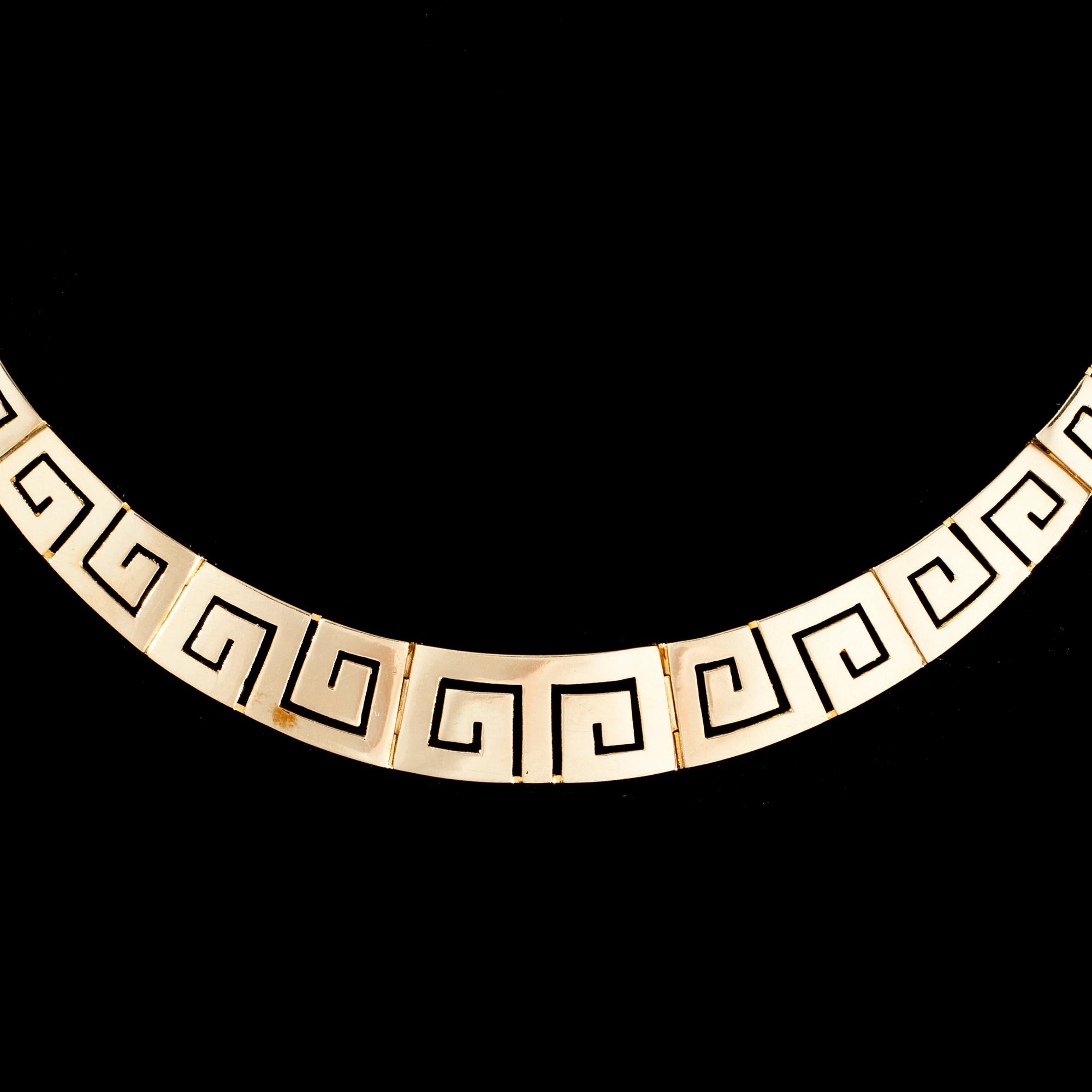 COLLIER, 14K guld. Vikt 47,4 g. Grekland, 1900-talets senare hälft.