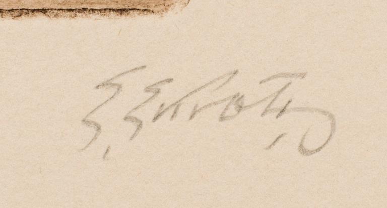 ERIK EKROTH, 10 st, etsningar, signerade.