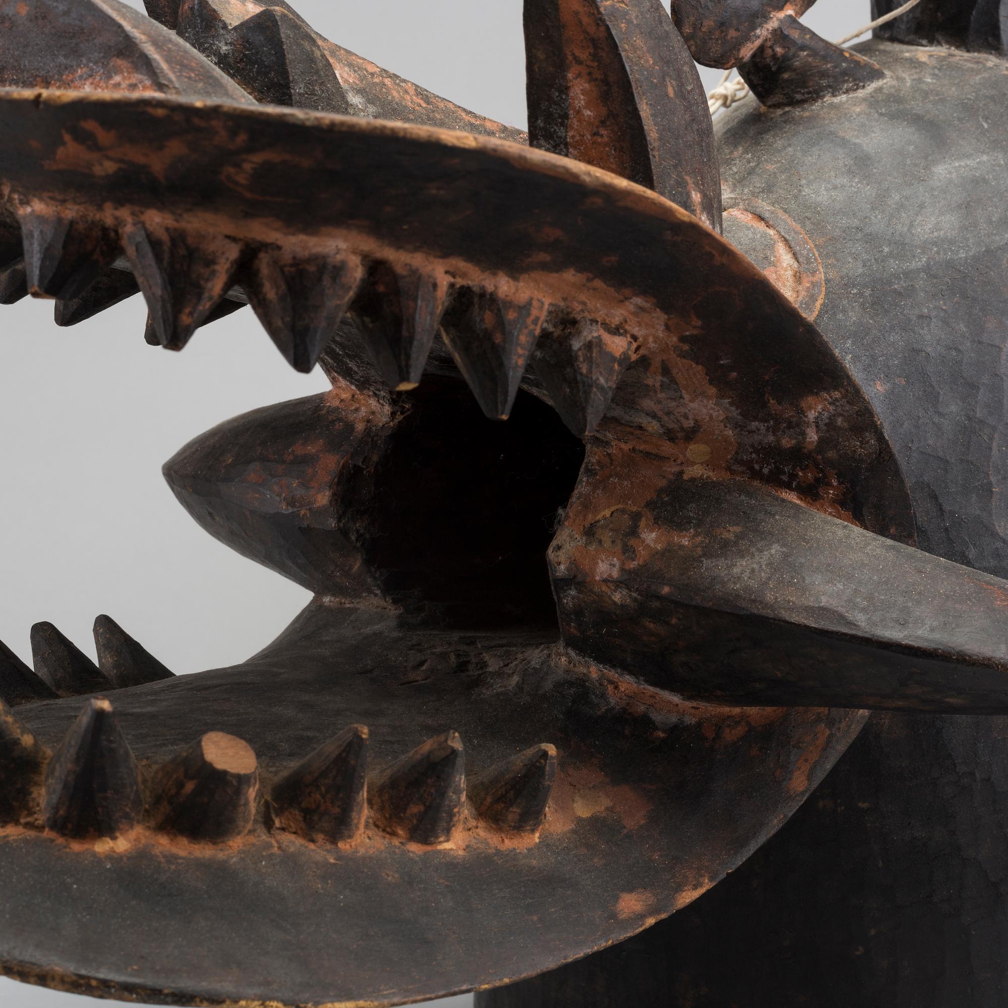 SENUFO, Kponiugo Firespitter double helmet, Ivory Coast.