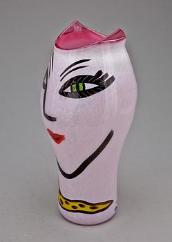 VAS, glas, Ulrica Hydman-Vallien, Kosta Boda, sign.