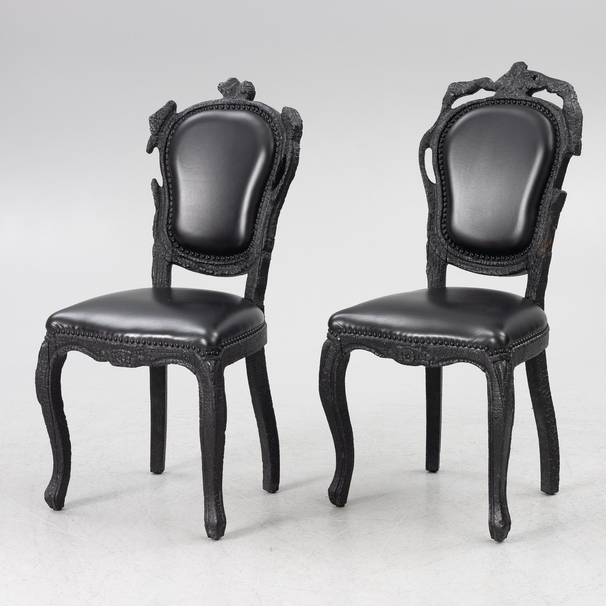 Maarten Baas, 2 st, "Smoke Chair", Moooi.