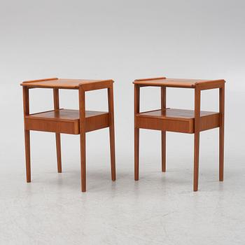 A pair of bedside tables, 1950's/60's.