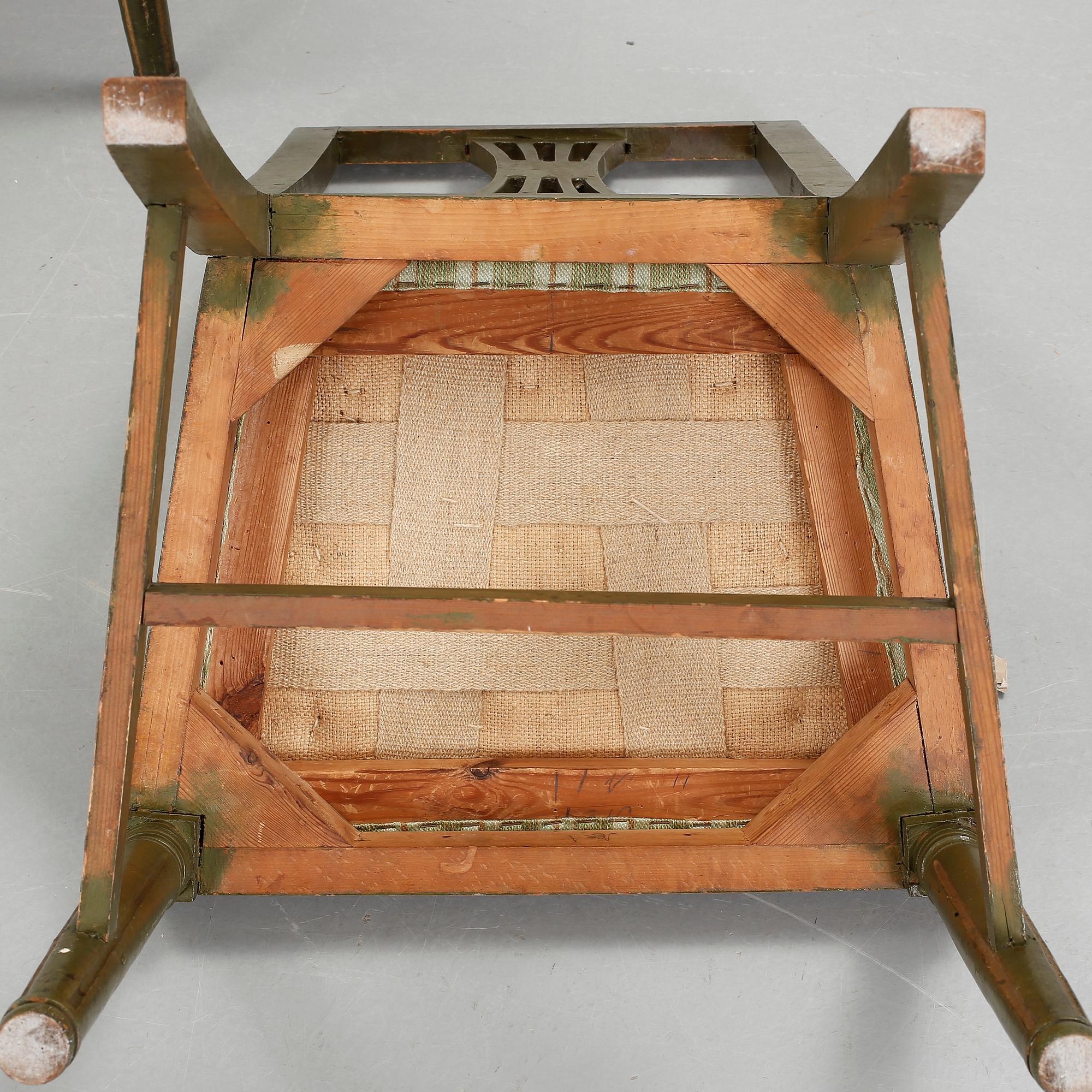 STOLAR, 4 st, sengustaviansk stil 1800-talets mitt/andra hälft.