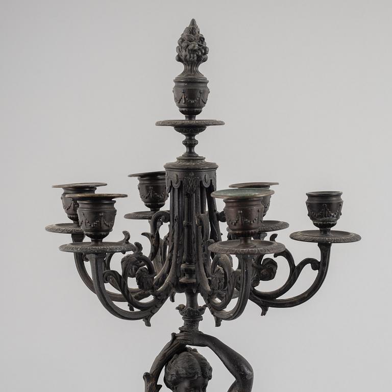 A pair of Empire style candelabras, second half of the 19th century.