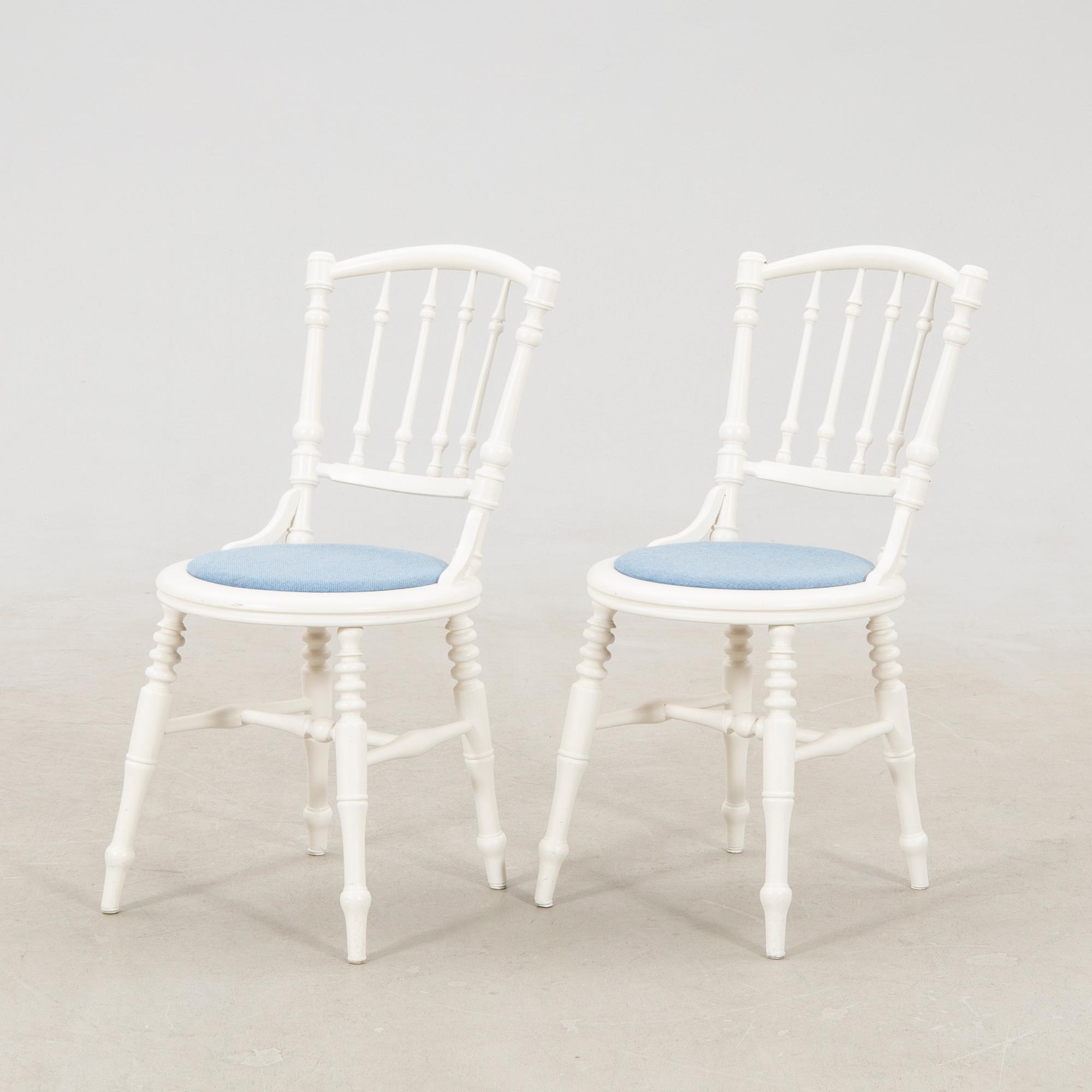 Chairs, 6 pieces, late 19th century/turn of the 20th century.