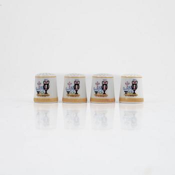 23 porcelain thimbles, "Rörstrand genom seklerna", Rörstrand, Sweden.