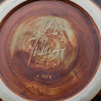 SKÅLAR, 3 st, BURKAR, 2 st, OCH TERRIN, stengods, Carl-Harry Stålhane, Rörstrand.