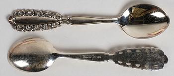 PARTI SILVERBESTICK, 32 delar, 1859-1972. Ca 610 g.