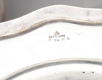 FAT, 5 st, silver, främst C G Hallberg, Stockholm, 1900-tal. Vikt ca 1833 g.