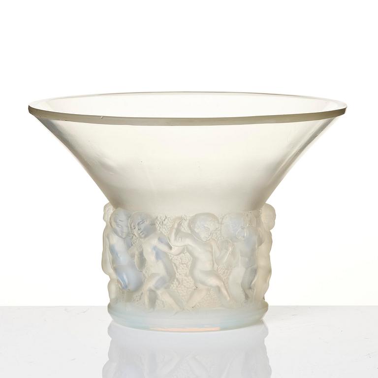 René Lalique, a "Farandole" glass vase, France, post 1930.