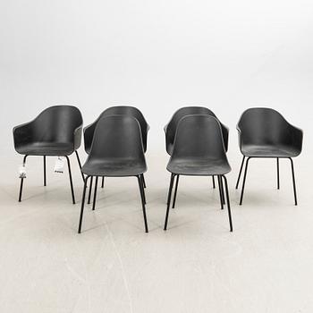 Norm Architects, karmstolar, 4 st + 2, "Harbour dining chair", för Audo Copenhagen, 2020-tal.