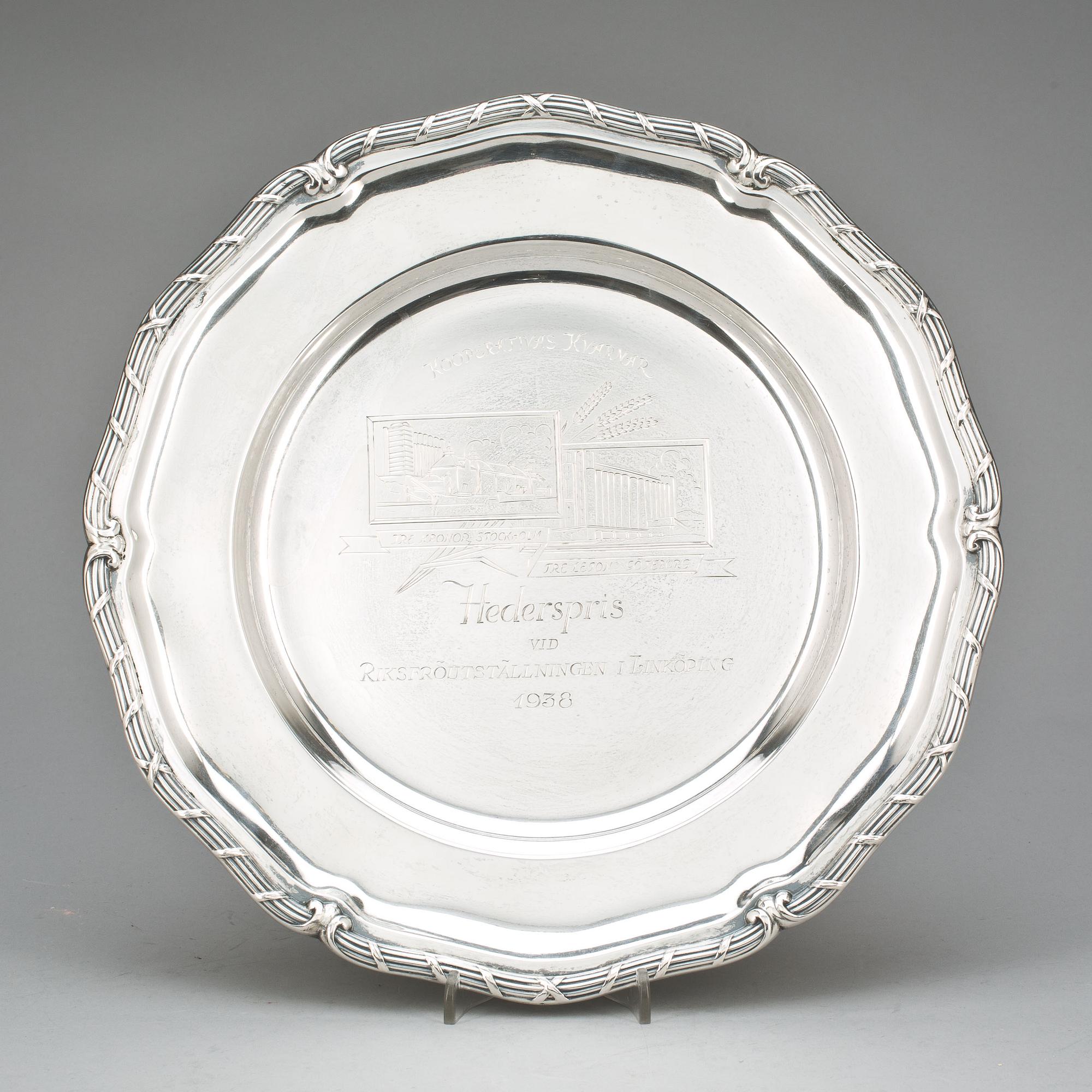 FAT, silver, A G Dufva, Stockholm, 1930, vikt ca 550g.