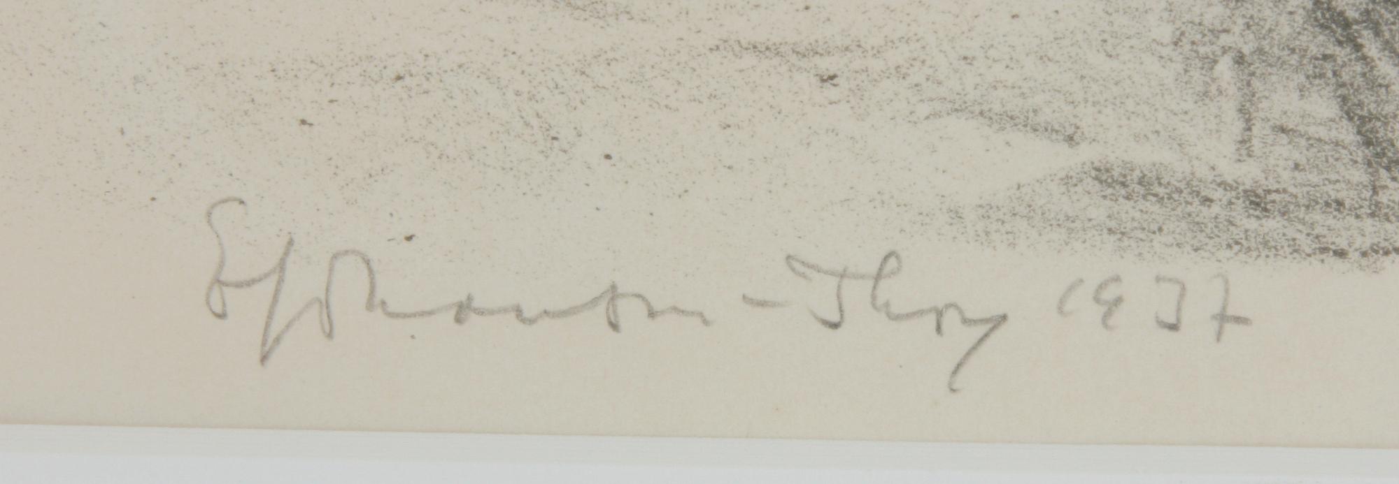 JOHANSSON-THOR, EMIL. Litografi, sign o dat 1937.