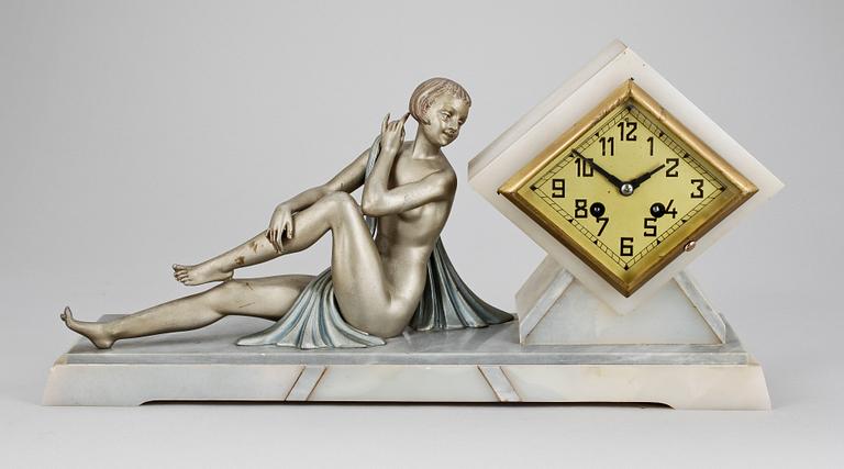 BORDSUR, sten och metall. Art Deco, 1900-tal.