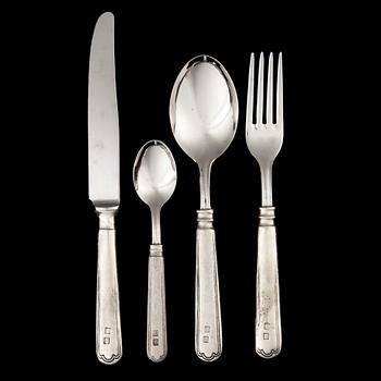 BESTICKUPPSÄTTNING, 32 delar, vitmetall, märkta VA 95.