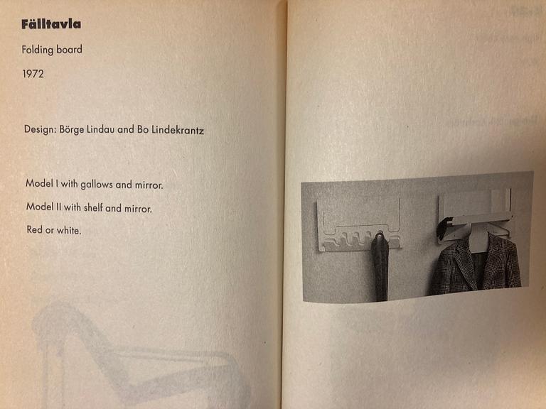 Börge Lindau & Bo Lindekrantz, klädhängare, ett par, "Fälltavla", Lammhults, efter 1972.