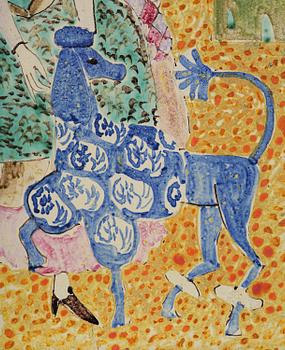 Birger Kaipiainen, plakett, keramik, Arabia, Finland 1940-tal.