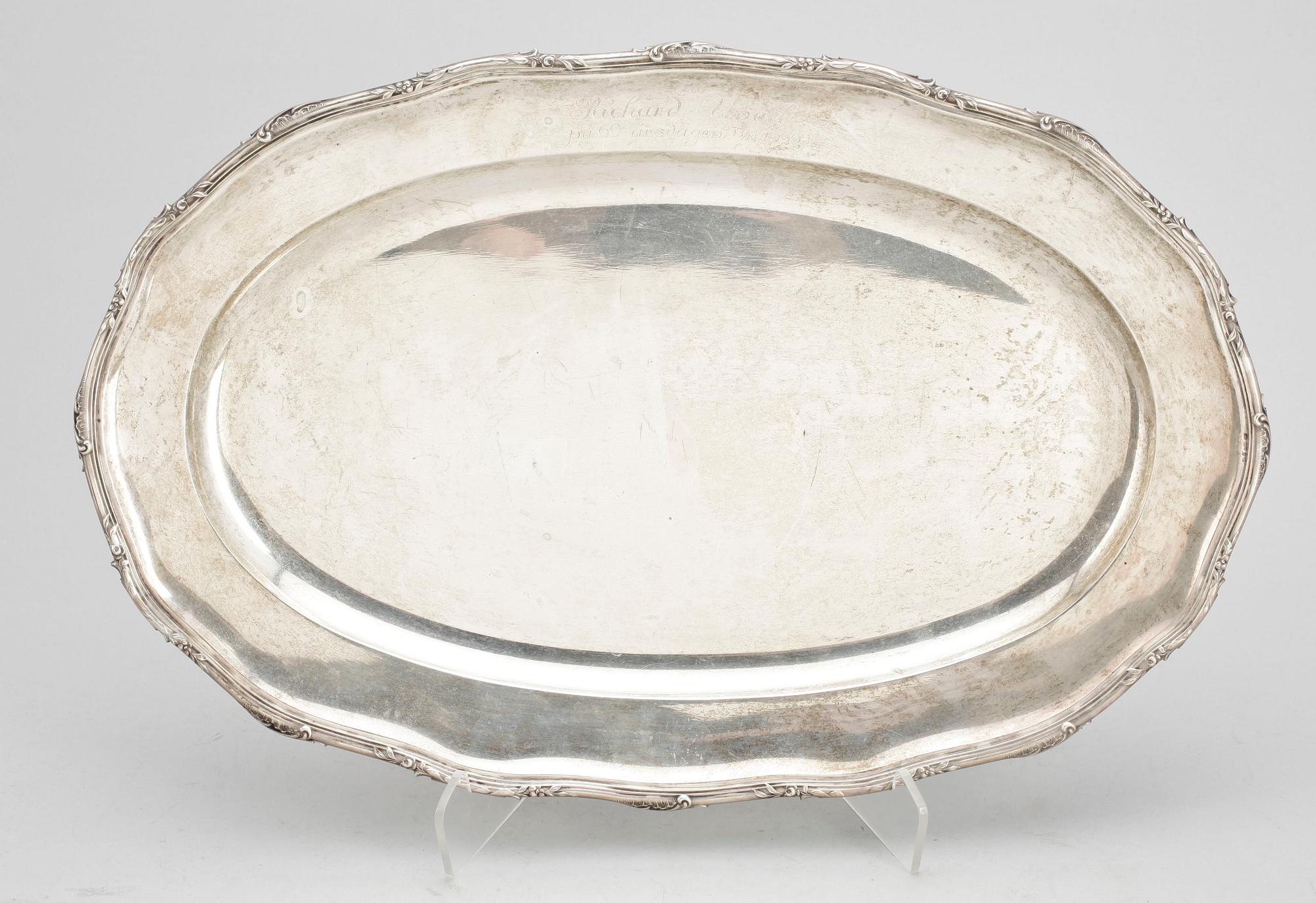 FAT, silver, Johan Ludvig Friberg, Stockholm otydligt årtal. Vikt ca 1300 gram.