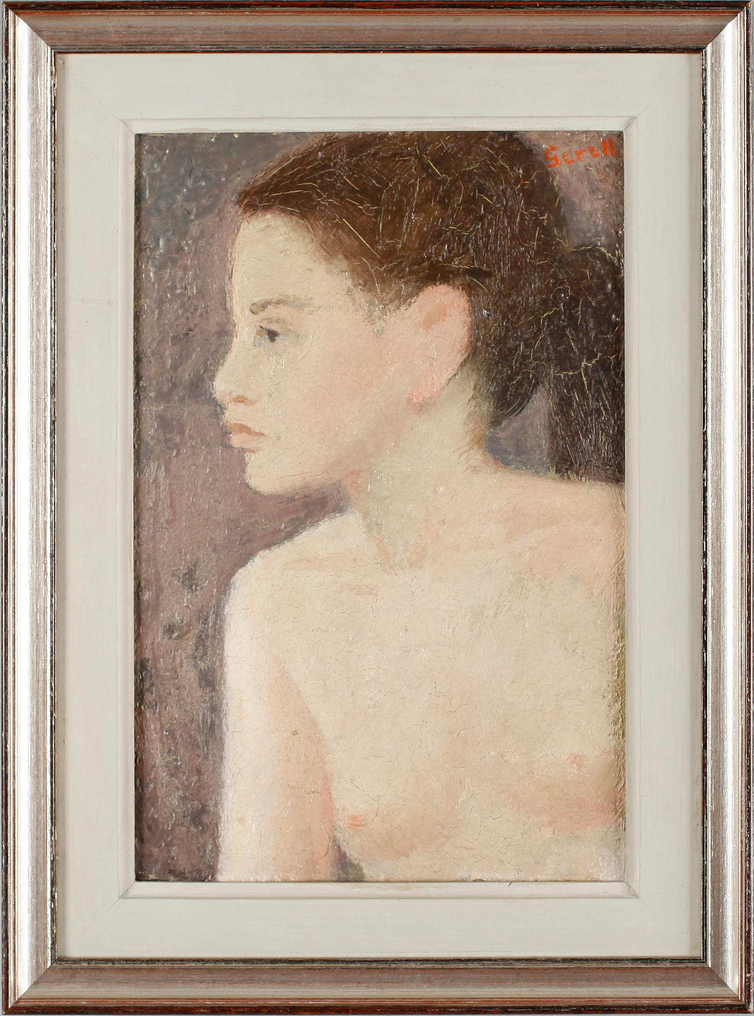 GRETA GERELL, olja på pannå, signerad.